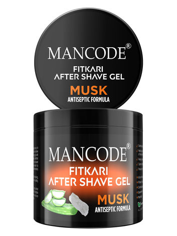 Buy Mancode Fitkari After Shave Gel for Men Musk Antiseptic Formula (100 g)-Purplle