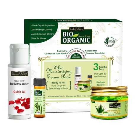 Buy Indus Valley Bio Organic Skin Moisturizing Serum Gift Pack DIY Kit-Purplle