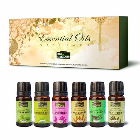 Buy Indus Valley Bio Organic Essential Oils Gift Pack - 10 ml each (Pack of 6)-Purplle