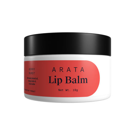 Buy Arata Berry Burst Lip Balm (10 G) For Dry, Chapped Lips | Intensely Moisturizing | Mango & Cocoa Butter | Sweet Almond & Sunflower Oil | All-Natural, Vegan-Purplle