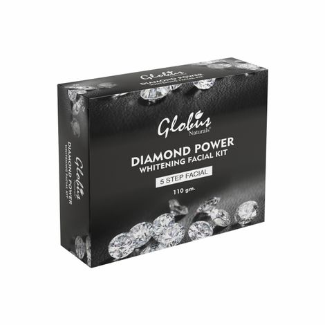 Buy Globus Naturals Lightening Diamond Facial Kit For Skin Tightening and Ultra Glow |5 Step Radiant Glow Kit |Paraben Free | Salon Grade| For All Skin Types (110 g)-Purplle