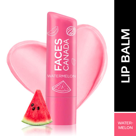 Buy FACES CANADA Color Lip Balm - Watermelon, 4.5g | Pink Tint | 12HR Moisture | SPF 15 | Shea Butter, Vitamin C & E Enriched | Hydrating & Nourishing For Dry Chapped Lips-Purplle