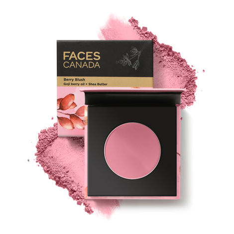 Buy Faces Canada Berry Blush | Rosy pink | Mattifying & Long Lasting| Lightweight| Love vibes only-Purplle