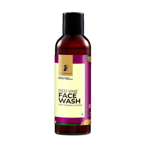 Buy Pilgrim Red Vine Face Wash with Vitamin c & Aloe for Youthful Glow, 100ml-Purplle