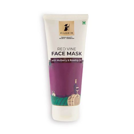 Buy Pilgrim Red Vine Face Mask With Mulberry & Rosehip Oil |Instantly Lifts Face Enhances Natural Glow (100 g)-Purplle