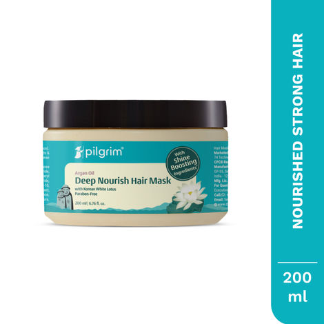 Buy Pilgrim Argan Oil Hair Mask with White Lotus & Camellia ,200 gm-Purplle
