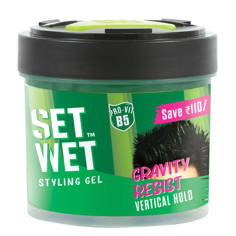 Buy Set Wet Hair Gel for Men, Vertical Hold, Strong Hold, Jar (250 ml)-Purplle