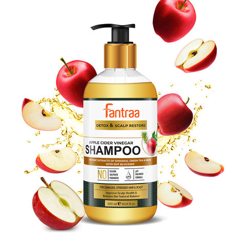 Buy Fantraa Apple Cider Vinegar Shampoo For Improve Hair Scalp Health & Stronger Hair With Apple Cider Vinegar & Shikakai (300 ml)-Purplle