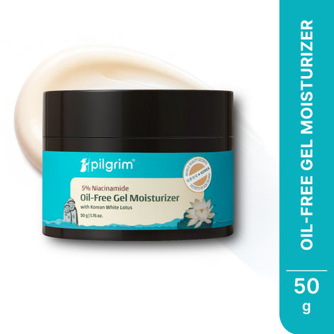 Buy Pilgrim Oil-free Gel Moisturiser with Hyaluronic Acid and Willow bark, 50 gm-Purplle