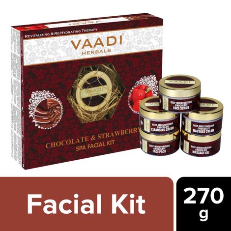 Buy Vaadi Herbals Deep-Moisturising Chocolate SPA Facial Kit With Strawberry Extract (270 ml)-Purplle