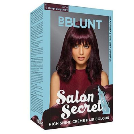 Buy BBLUNT Salon Secret High Creme Hair Colour Wine Deep Burgundy - FREE Nivea Cream (100g+8ml)-Purplle