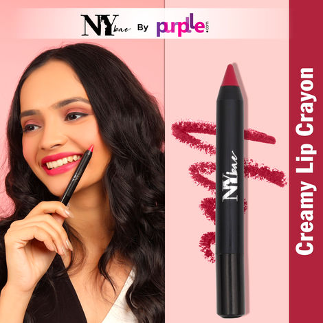 Buy NY Bae Mets Matte Lip Crayon - First Base Special 7 (2.8 g) | Pink | Satiny Matte Finish | Enriched with Vitamin E | Rich Colour Payoff | Long lasting | Transfer & Water Resistant | Multipurpose | Vegan | Cruelty & Paraben Free-Purplle