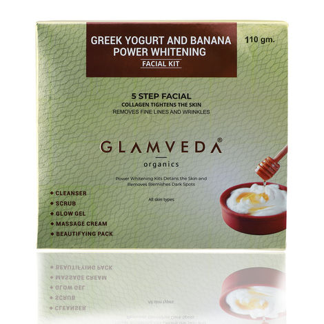 Buy Glamveda Greek Yogurt & Banana Power Whitening Facial Kit (110 gm)-Purplle