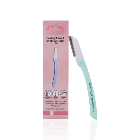Buy Beautiliss Folding Face and&nbsp;Eyebrow Razor&nbsp;colour may vary - 1 pc - color may vary-Purplle