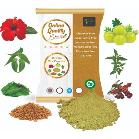 Buy Online Quality Store Henna Mix Powder With Shikakai, Methi,Amla,Bringraj,hibiscus,Neem and Heena for Hair Wash|Mehndi Mix powder|Herbal hair care powder,50 gm-Purplle