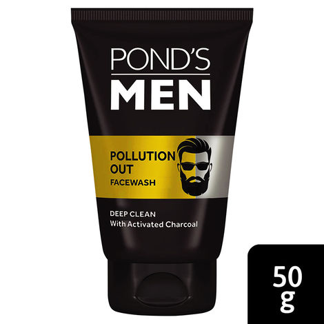 Buy Pond's Men Pollution Out Activated Charcoal Deep Clean Facewash (50 g)-Purplle