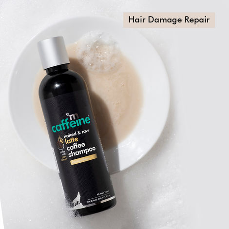 Buy mCaffeine Latte Coffee Shampoo for Damage Repair with Coconut Milk & Keratin | Moisturizes and Nourishes Dry Hair | Sulphate & Paraben Free for Smooth & Shiny Hair | For Men & Women | 250 ml-Purplle