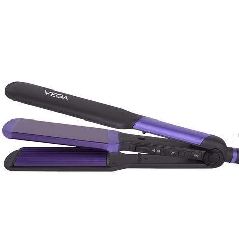 Buy Vega 2 in 1 Hair Styler (India's No.1* Hair Styler Appliance Brand) Straightener and Crimper (VHSC-01), Black-Purplle