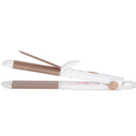 Buy Vega 2 in 1 Wet and Dry Hair Styler (India's No.1* Hair Styler Appliance Brand) Straightener and Curler (VHSC-02), White-Purplle