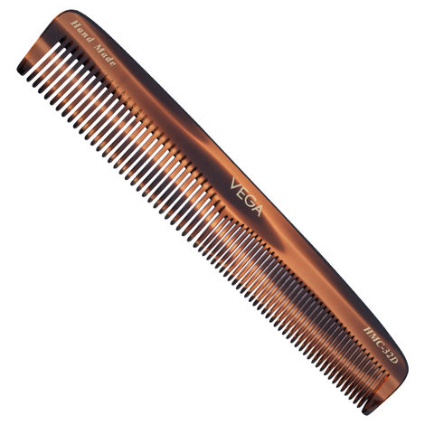 Buy VEGA Handcrafted Graduated Dressing Comb with Coarse & Fine Tooth for Men & Women Grooming| Cellulose Acetate Derived Non-petroleum Based Material from Plant, (India's No.1* Hair Comb Brand, HMC-32D) 1 pc-Purplle