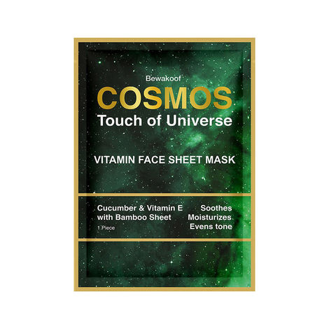 Buy Cosmos by Bewakoof Magic Vitamin Face Sheet With Cucumber Vitamin E & Bamboo Sheet-Purplle