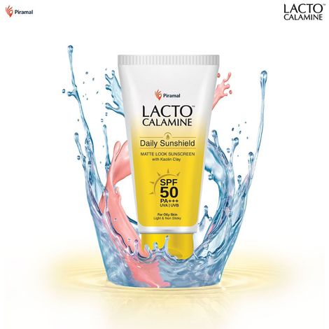 Buy Lacto Calamine Daily Sunshield Matte Look Sunscreen SPF 50 PA +++, 50 gm-Purplle