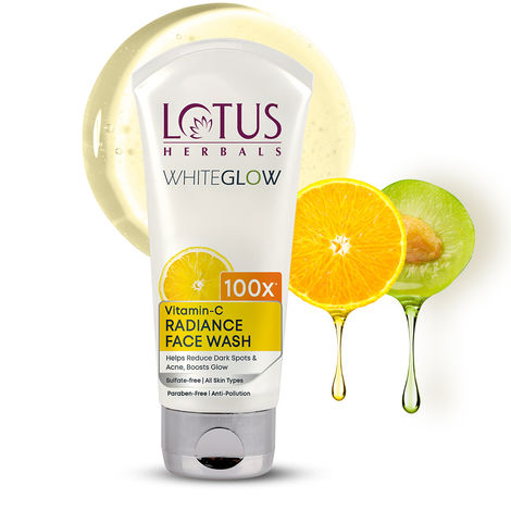 Buy Lotus Herbals WhiteGlow Vitamin C Radiance Face Wash | For Dark Spots & Dull Skin | Anti- Pollution | 100 gm-Purplle