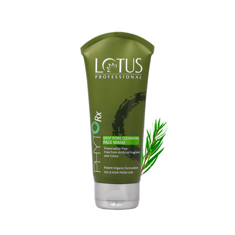 Buy Lotus Professional PhytoRx Deep Pore Cleansing Face Wash | Tea tree Oil | Antibacterial face cleanser | All skin types | 80 gm-Purplle