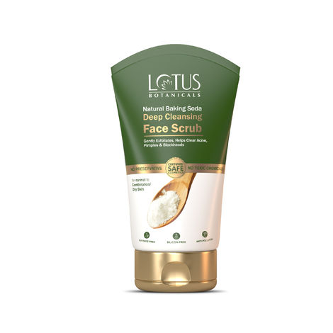 Buy Lotus Botanicals Baking Soda Deep Cleansing Face Scrub| Oil Control, Anti - Acne | Sulphate, Silicon & Chemical Free | For Normal / Oily or Combination Skin | 100g-Purplle