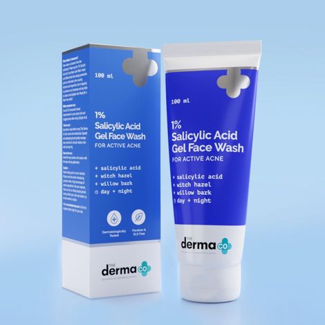 Buy The Derma Co.1% Salicylic Acid Gel Daily Face Wash with Salicylic Acid & Witch Hazel for Active Acne - 100 ml-Purplle
