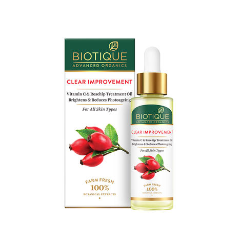 Buy Biotique Advanced Organics Clear Improvement Vitamin C & Rosehip Treatment Oil (30 ml)-Purplle