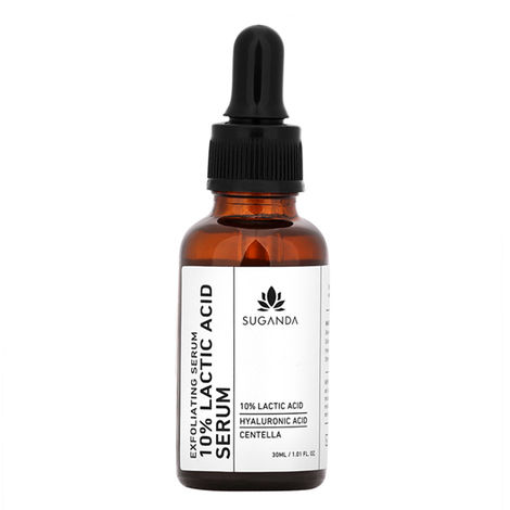 Buy Suganda 10% Lactic Acid Serum,  With Hyaluronic Acid For Uneven Texture, Removes Dead Skin Cells, Reduces Dark Spots (30 ml)-Purplle