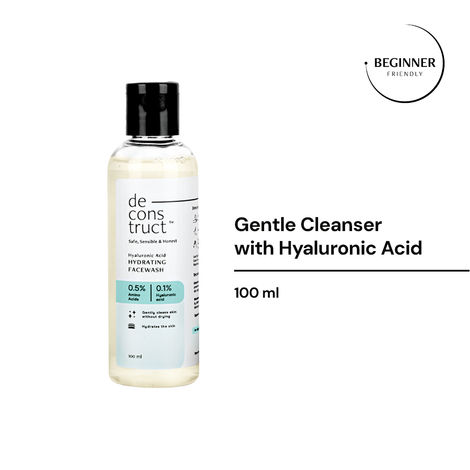 Buy Deconstruct Hyaluronic Acid Hydrating Facewash- 0.5% Amino Acids + 0.1% Hyaluronic Acid (100 ml)-Purplle