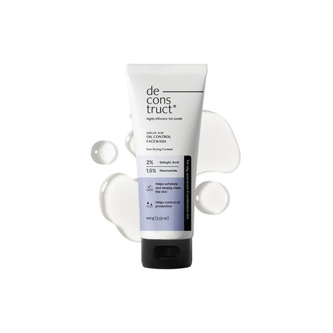 Buy Deconstruct Salicylic Acid + Niacinamide Face Wash for Oil Control & Acne-Prone Skin (100 gm)-Purplle