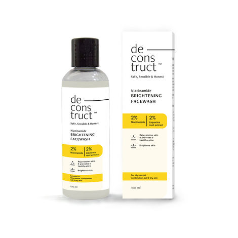 Buy Deconstruct Niacinamide Brightening Facewash- 2% Niacinamide + 2% Liquorice Root Extract (100 ml)-Purplle
