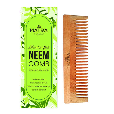 Buy Matra Professional Neem Wooden Comb for Healthy Hair | Wide Tooth Neem Wood Comb for Women & Men | All Hair Types-Purplle