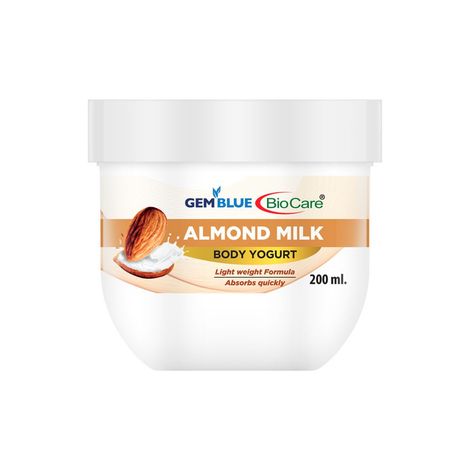 Buy Gemblue Biocare Almond Milk Body yogurt, (200 ml)-Purplle