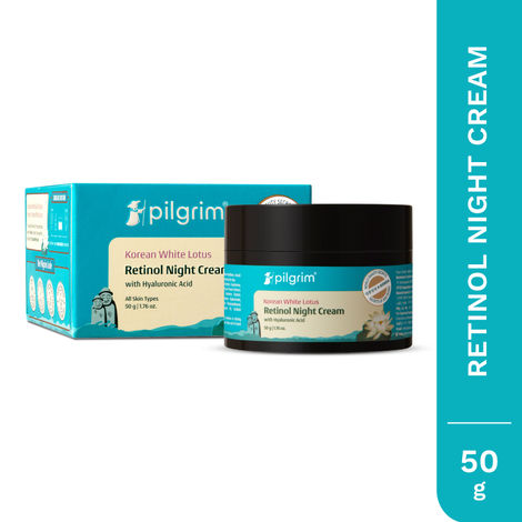 Buy Pilgrim Retinol&nbsp;Night Cream with Hyaluronic Acid & Vitamin C for youthful & rejuvenated skin&nbsp;- 50 gm-Purplle