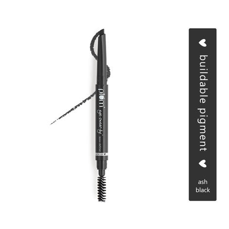 Buy Plum Eye-Swear-By Brow Definer - Ash Black | Buildable Pigment | With Vitamin E | 100% Vegan & Cruelty Free-Purplle