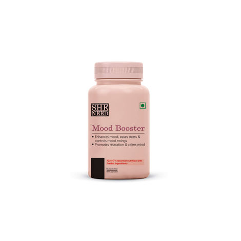 Buy SheNeed Mood Booster For mood Disorder Supplements For Women - Enhances Mood, Eases Stress & Frustration - 60 Capsules-Purplle