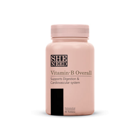 Buy SheNeed Vitamin B Overall Supplements – Boosts Digestion, Energy & Supports Cardiovascular System – 60 Tablets-Purplle