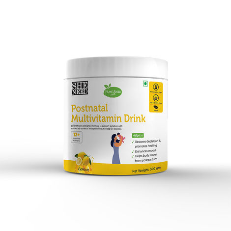 Buy SheNeed Plant Based Postnatal Multivitamin Drink With Fenugreek Extract, Fennel, Folic Acid, and Calcium for Hormonal Balance, Lactation Support & Postpartum Recovery for Women- 300 gm-Purplle