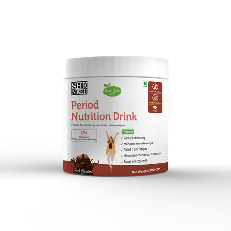 Buy SheNeed Plant Based Period Nutrition Drink For Women With 17+ Essential Nutrients & Sitawar, Ashwagandha, Ginger Extract For Energy, Cramps, Bloating, Mood Swings, Metabolism - 300 gm-Purplle