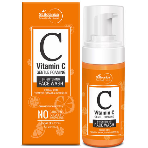 Buy St.Botanica Vitamin C Foaming Brightening Face Wash (120 ml)-Purplle
