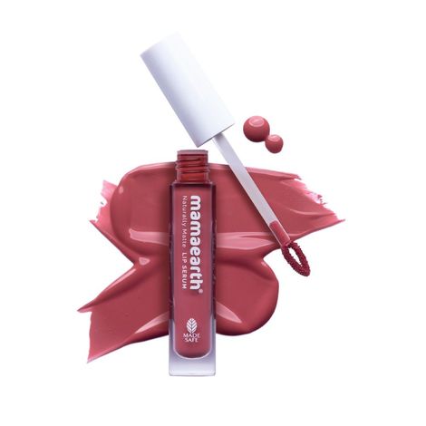 Buy Mamaearth Naturally Matte Lip Serum - Matte Liquid Lipstick with Vitamin C & E For Upto 12 Hour Long Stay - Rosy Nude - (3 ml)-Purplle