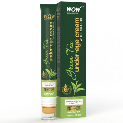 Buy Wow Skin Science Green Tea Under Eye Cream - Revives Dull And Dark Under Eyes - For All Skin Types - 20ml-Purplle