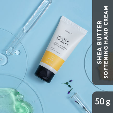 Buy Glamrs BUTTER FINGERS Moisture Replenishing Hand & Nail Cream with Aloe Vera, Shea Butter and Lavender Oil for Rough and Dry Hands (50 gm)-Purplle