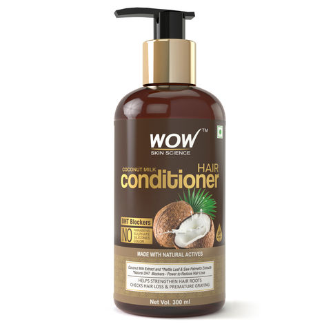 Buy WOW Skin Science Coconut Milk Conditioner - No Parabens,Minerals Silicones,& Color -with DHT BLOCKERS -300mL-Purplle