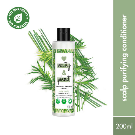 Buy Love Beauty Planet Tea Tree, Peppermint & Vetiver Paraben Free Purifying Conditioner, 200 ml-Purplle