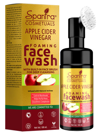 Buy Spantra Apple Cider Vinegar Control Foaming Face Wash 100ml-Purplle